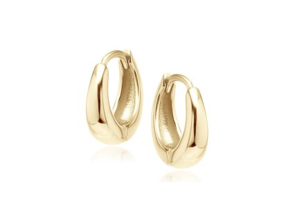 Pozlacené náušnice EDWINA 14 mm
