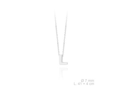 Stříbrný náhrdelník s písmenem "L"