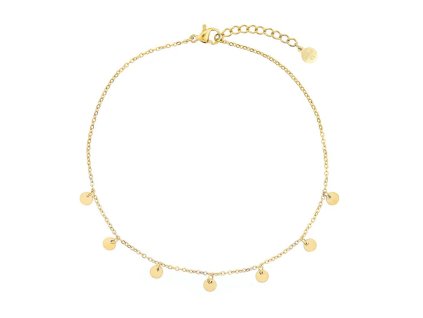 Náramek na nohu Tiny Coins Gold