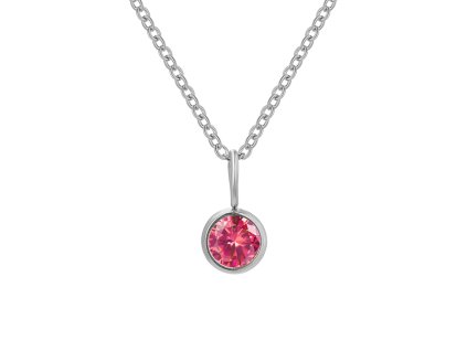 Náhrdelník Birthstone Červenec Silver