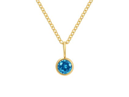 Náhrdelník Birthstone Prosinec Gold