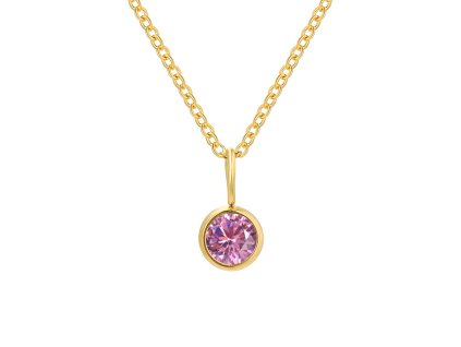 Náhrdelník Birthstone Říjen Gold