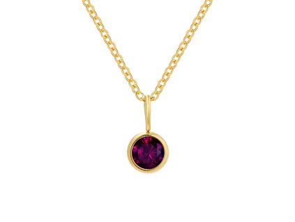 Náhrdelník Birthstone Červenec Gold