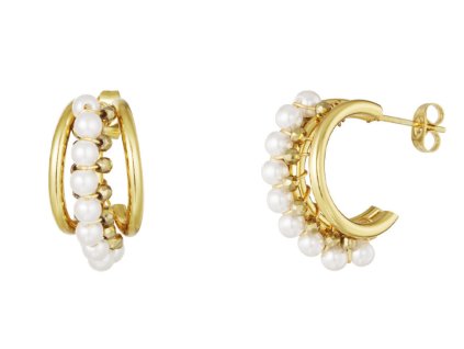 Náušnice TRIPLE PEARL Gold
