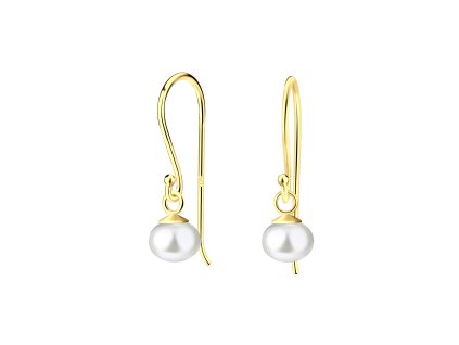 Pozlacené náušnice Fresh Pearl 4 x 4 mm
