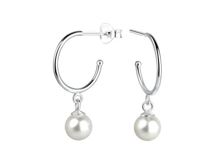 Stříbrné náušnice OLI Pearl