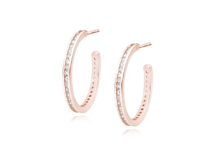 Rose Gold náušnice BELL 20 mm