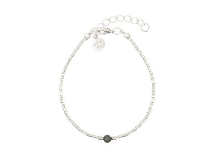 Miyuki náramek SIMPLY DELICATE DARK GREEN Silver