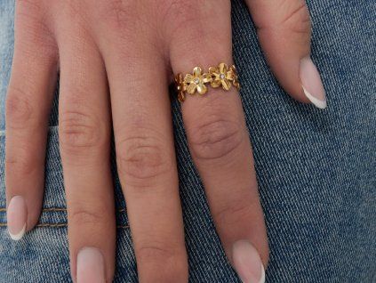 Prsten FLOWERS Gold