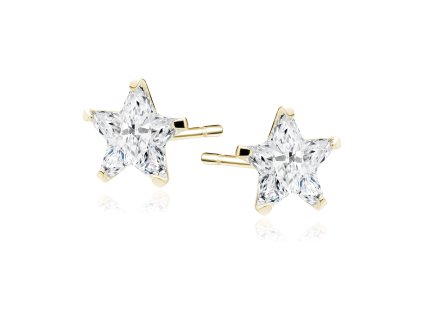 Pozlacené náušnice STAR 4 mm
