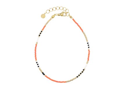 Náramek na nohu DELICATE ORANGE Gold