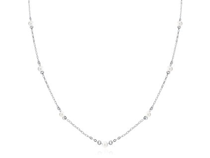 Stříbrný náhrdelník s perličkami