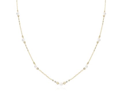 Pozlacený náhrdelník s perličkami