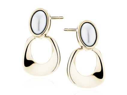 Pozlacené náušnice ADRIANA s perličkou