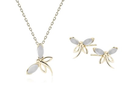 Pozlacená sada šperků Vážka