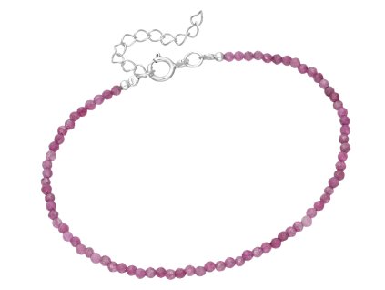 Stříbrný náramek s Rubínem