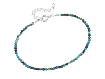 Stříbrný náramek s Chryzokolem