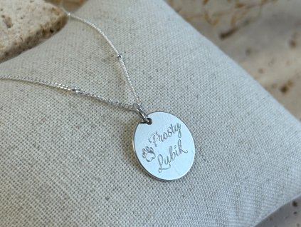 Stříbrný náhrdelník MADELEINE s gravírováním 13 mm  Ag 925/1000