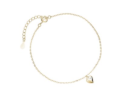 Pozlacený náramek SRDCE se Zirkonem