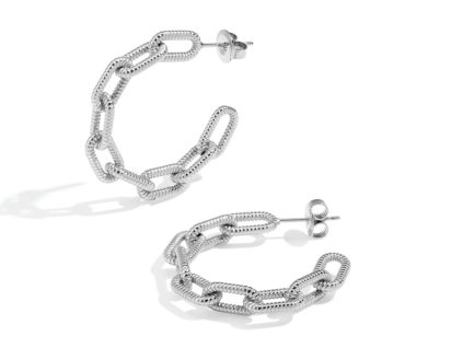 Náušnice kruhy CHAIN Silver