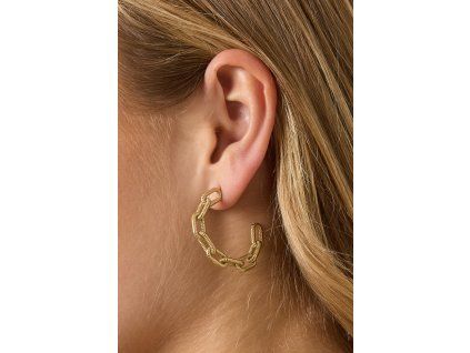 Náušnice kruhy CHAIN Gold