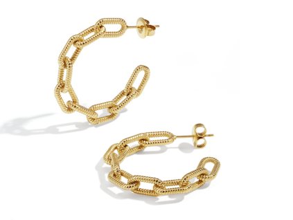 Náušnice kruhy CHAIN Gold