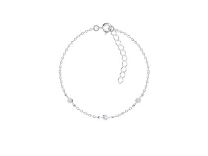 Stříbrný náramek SIMPLE se Zirkony
