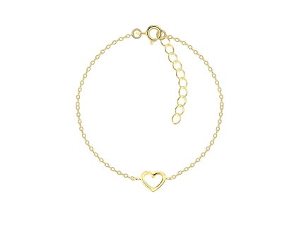 Pozlacený náramek SRDCE