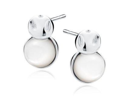 Stříbrné perleťové náušnice MARINA