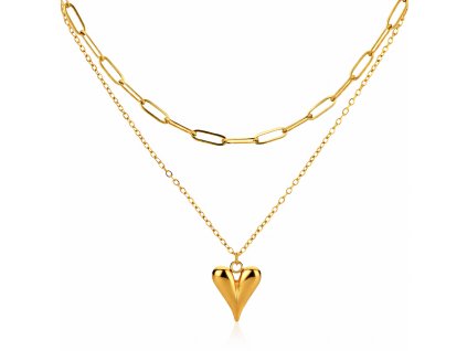 Náhrdelník CHAIN with HEART Gold