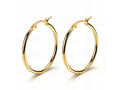 Náušnice kruhy JADE Gold