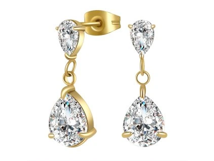 Náušnice VIVIENE se Zirkony Gold