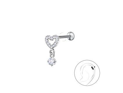 Titanová Labreta HEART 1ks