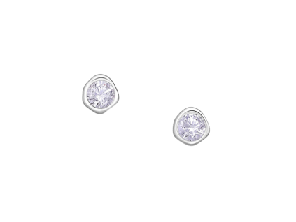 Stříbrné náušnice Birthstone Červen