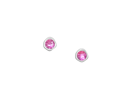 Stříbrné náušnice Birthstone Říjen