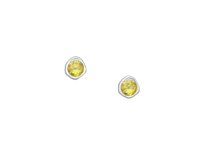 Stříbrné náušnice Birthstone Listopad