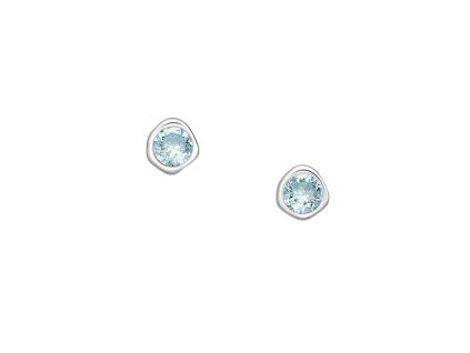 Stříbrné náušnice Birthstone Prosinec