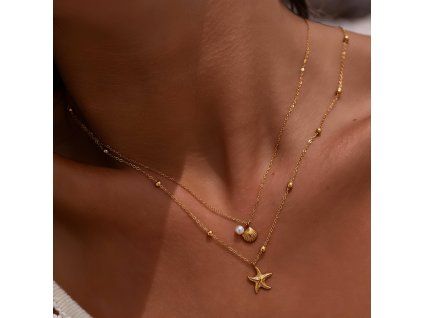 Dvojitý náhrdelník SEA CHARM Gold