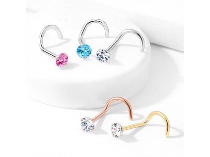 Piercing do nosu se Zirkonem