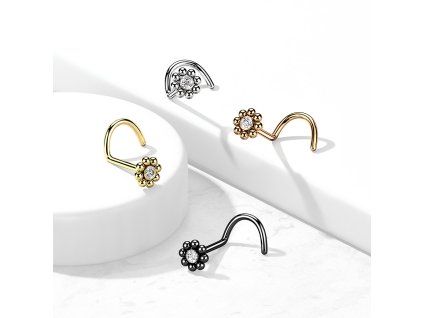 Piercing do nosu Balls se Zirkonem