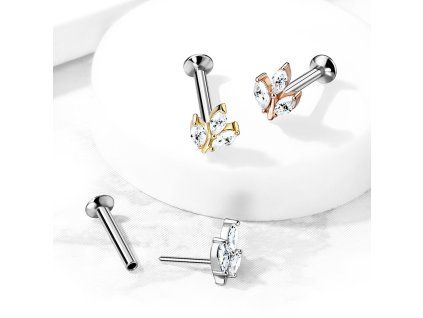 Labreta Three Marquise se Zirkony