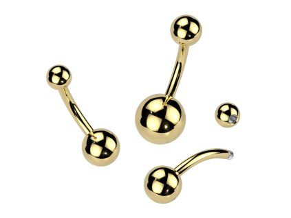 Piercing do pupíku Simple Gold