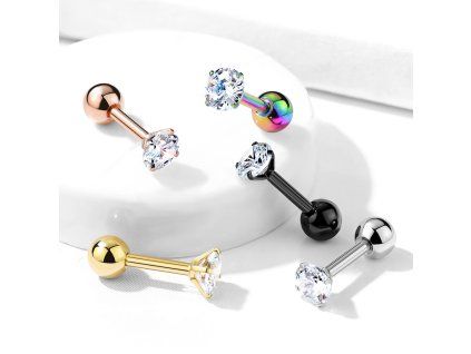 Piercing činka do ucha se Zirkonem 1,2 mm