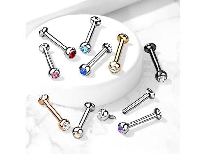 Labreta Ball se Zirkonem 3 mm