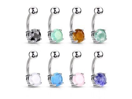 Piercing do pupíku Stone Silver