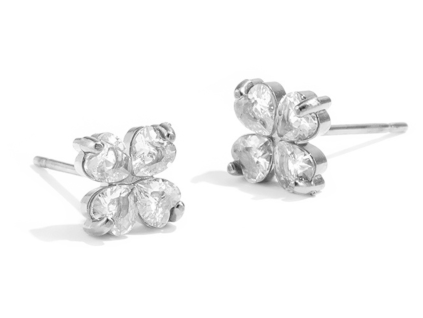 Náušnice Four Leaf se Zirkony Silver (3)