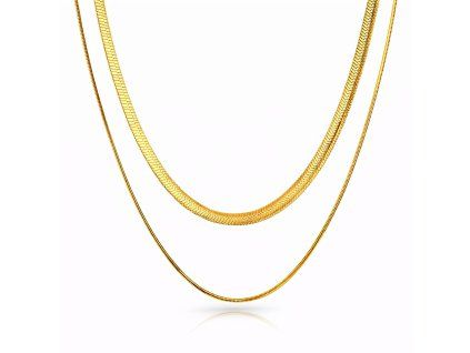 Dvojitý náhrdelník SERPENTINA Gold