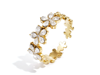 Prsten SHINY FLOWERS Gold (2)