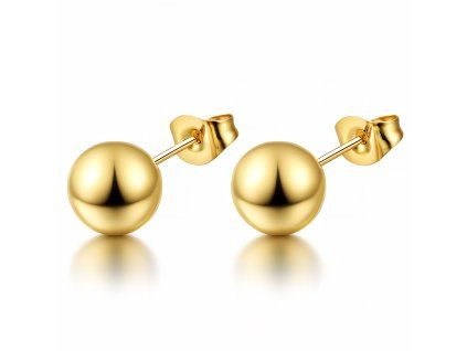 Náušnice BALL 6 mm Gold
