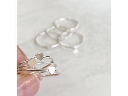 Stříbrný prsten Heart  Ag 925/1000